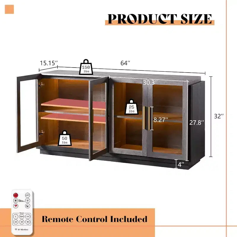 AMERLIFE Buffet de cuisine, meuble d'appoint bicolore