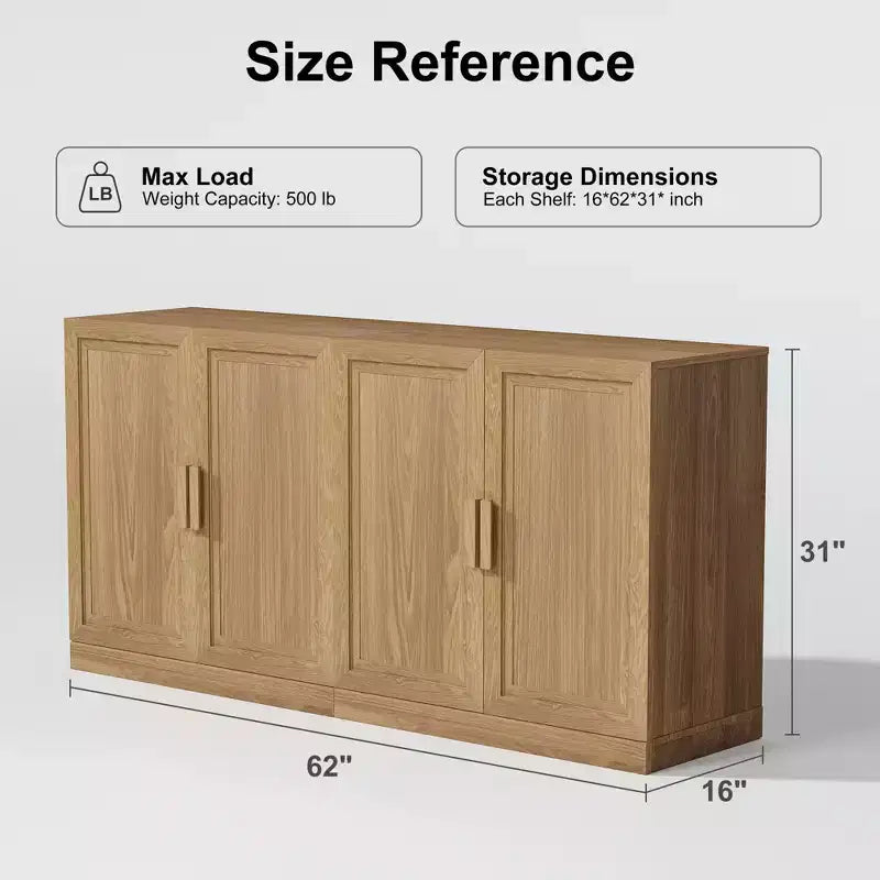 Ensemble de 2 armoires modernes minimalistes avec bordure aspect bois, rangement multifonctionnel avec 3 étagères