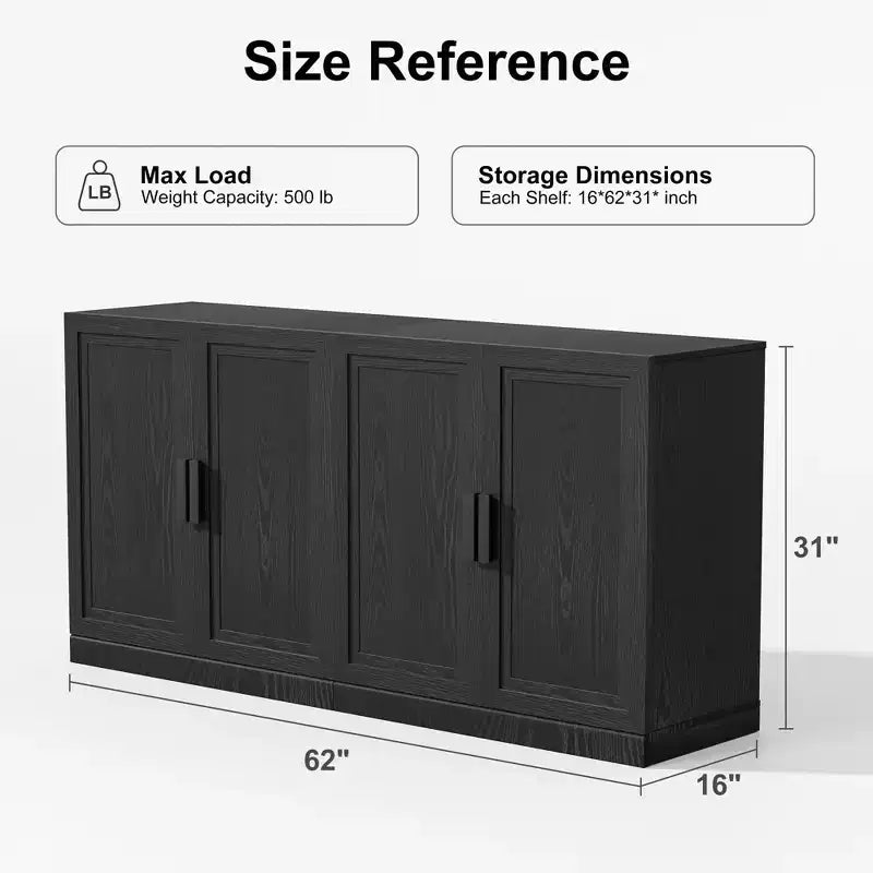 Ensemble de 2 armoires modernes minimalistes avec bordure aspect bois, rangement multifonctionnel avec 3 étagères