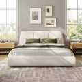 Christopher Knight Home Cletes Modern Wood and Metal Platform Bed with Upholstered Headboard