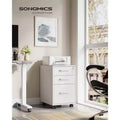 Pre-Assembled File Cabinet with Lock, Office Storage for A4/Legal/Letter Documents, 17.7x14.4x23.6 Inches