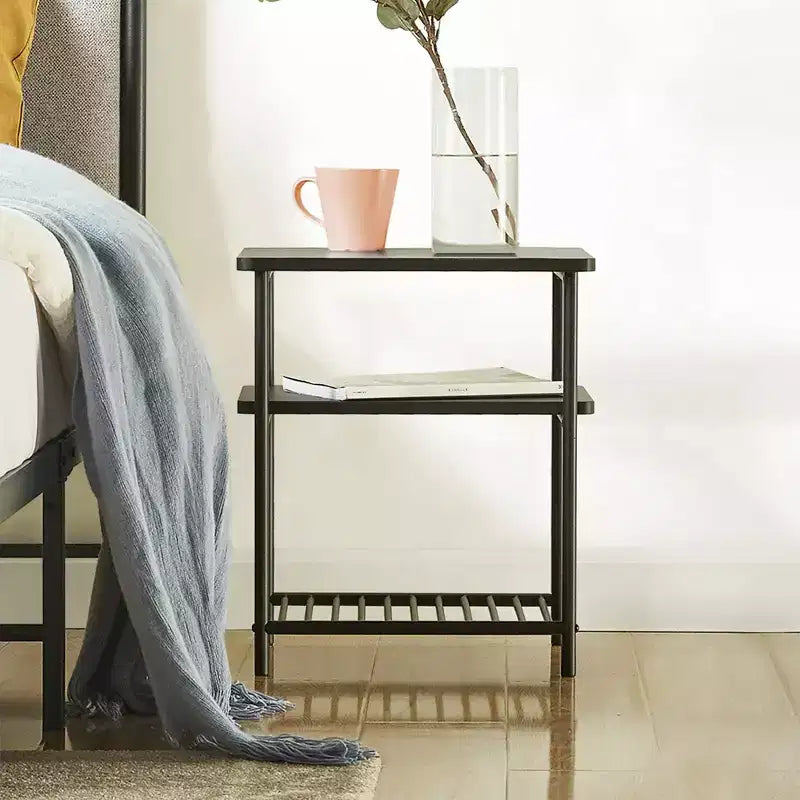 Ensemble de tables d'appoint et de bout polyvalentes KODI carrées avec étagères supplémentaires, Mellow