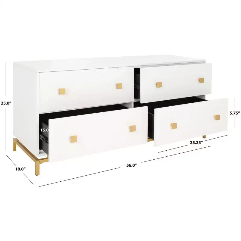 Commode moderne Claudette à 4 tiroirs - SFV2123 - Safavieh Couture