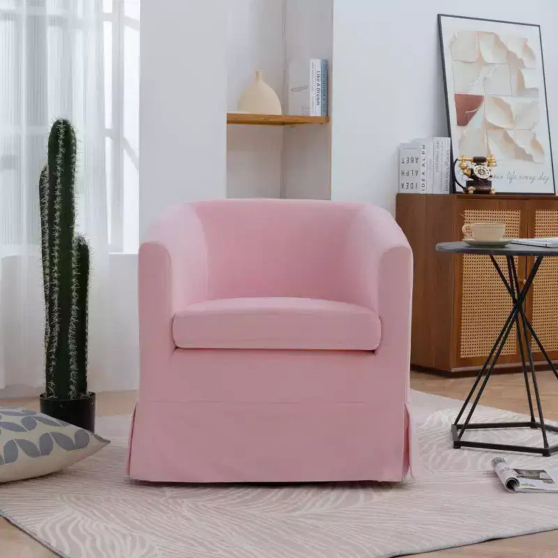 Fauteuil pivotant moderne Okak, 69,5 cm de large, fauteuil rembourré pour salon, chambre à coucher