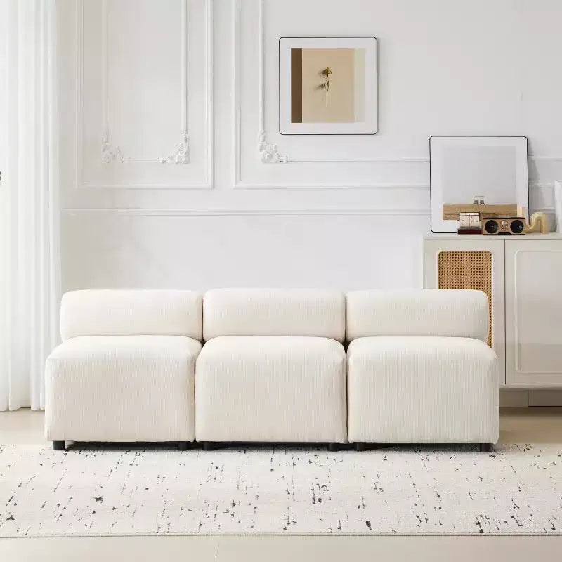 Christopher Knight Home Fermin 78 Modern Modular 3 Seater Sectional Sofa with Rround Back