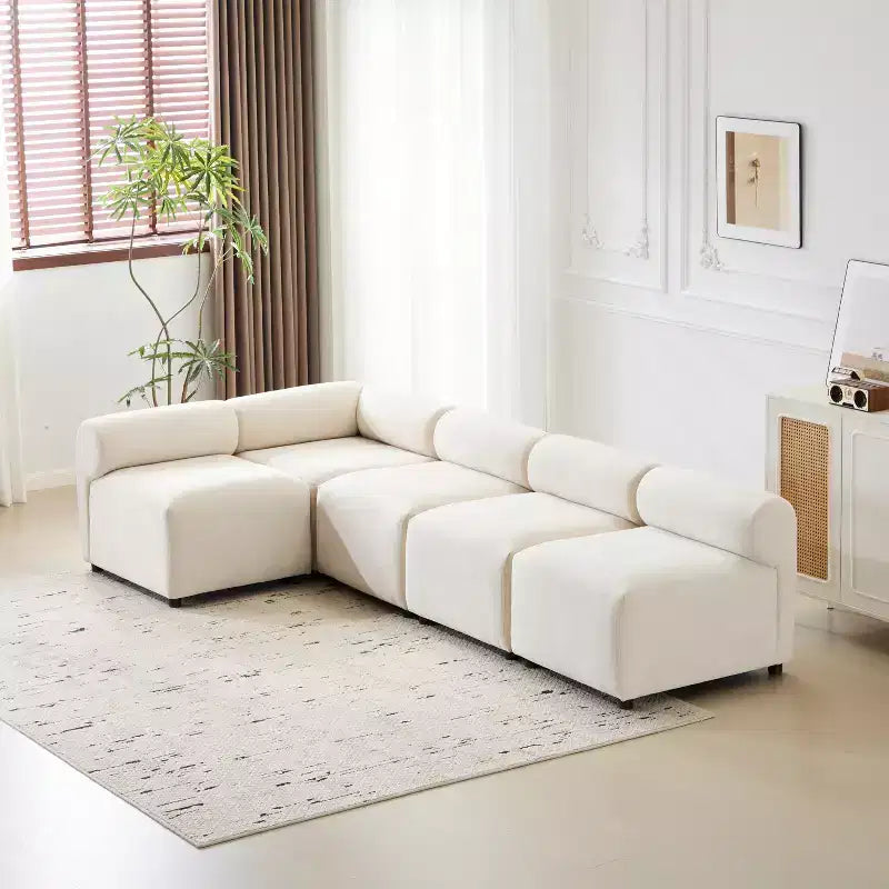 Christopher Knight Home Fermin Canapé Sectionnel Modulable 5 Pièces Moderne avec Dossier Arrondi
