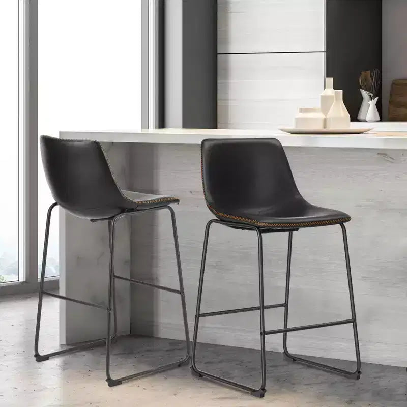 MAYEERTY Barstools - Armless Dining Chairs for Home Office Kitchen