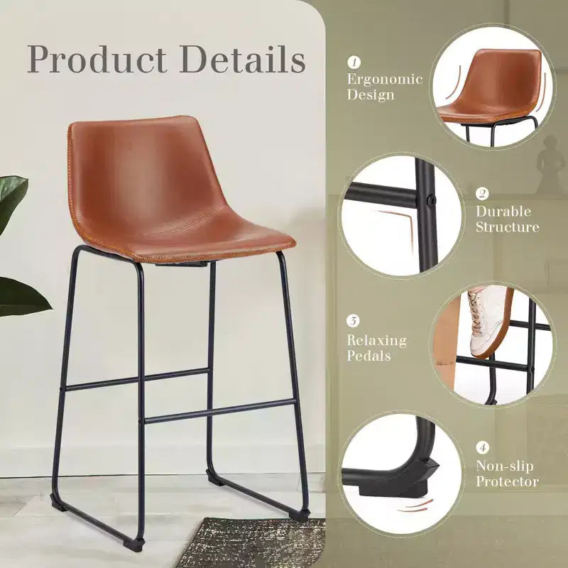 Tabourets de bar MAYEERTY - Chaises de salle à manger sans accoudoirs pour la maison, le bureau et la cuisine