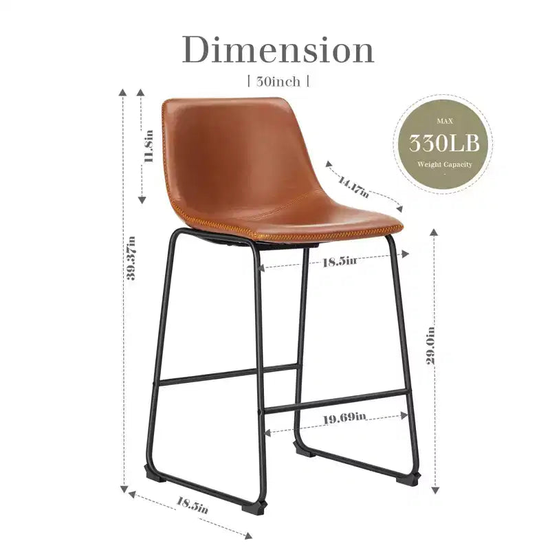 Tabourets de bar MAYEERTY - Chaises de salle à manger sans accoudoirs pour la maison, le bureau et la cuisine