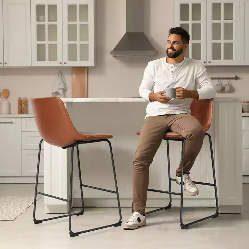 Tabourets de bar MAYEERTY - Chaises de salle à manger sans accoudoirs pour la maison, le bureau et la cuisine