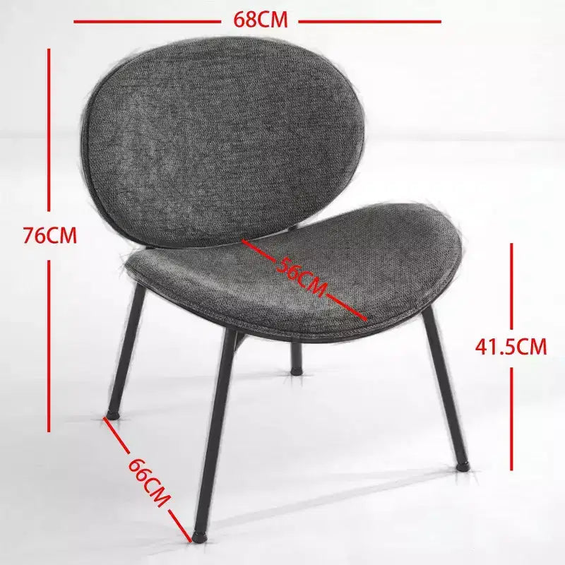 Fauteuils d'appoint modernes Okak du milieu du siècle pour chambre à coucher, chaise coquille, chaise d'appoint simple à trépied, chaise longue en tissu avec dossier finition noyer