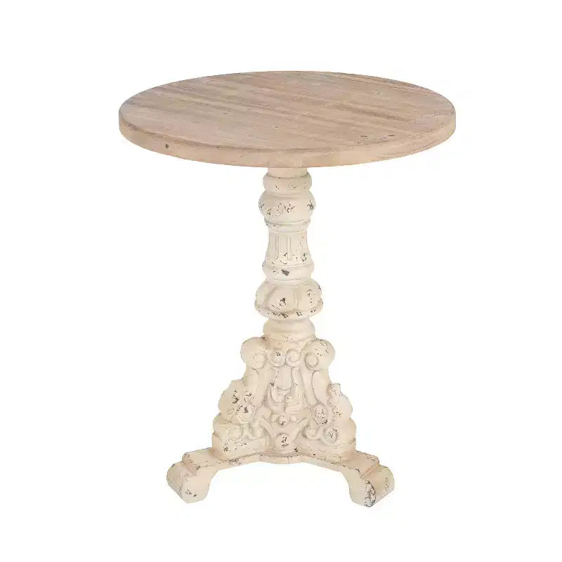 Table basse Christopher Knight Home Jill Vintage en béton léger et bois avec base piédestal