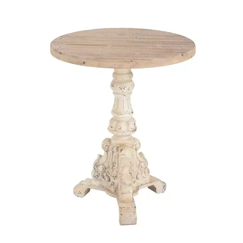 Table basse Christopher Knight Home Jill Vintage en béton léger et bois avec base piédestal