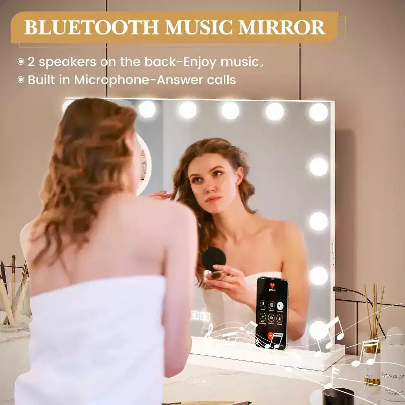 Miroir de courtoisie Acekool avec modes d'éclairage réglables, commande tactile