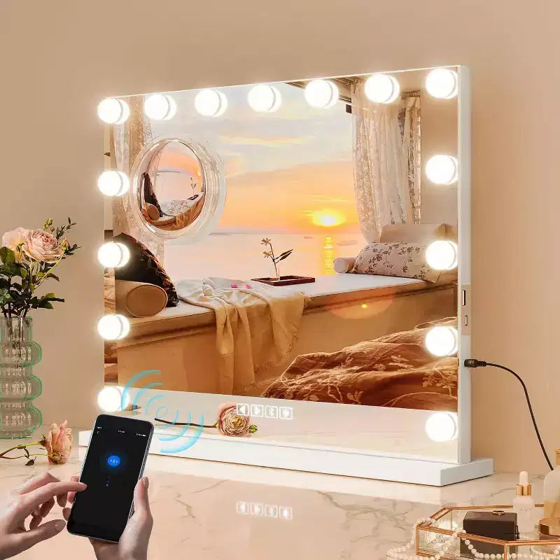 Miroir de courtoisie Acekool avec modes d'éclairage réglables, commande tactile