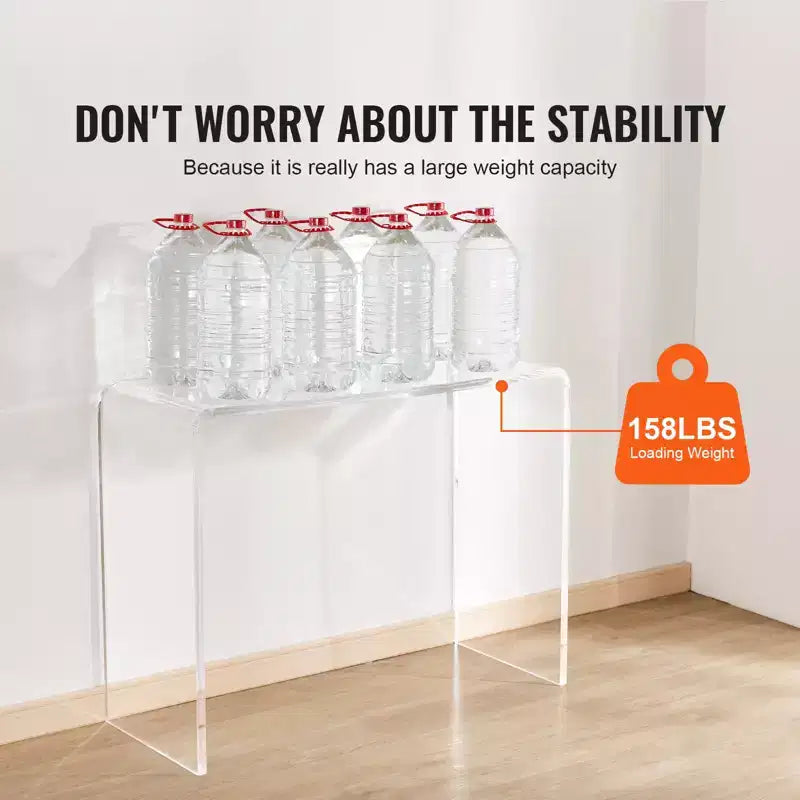 VEVOR Table Console en Acrylique, Table d'appoint en Acrylique Transparent, Table Basse en Acrylique Transparent 96,4 x 38,1 x 74 cm, pour Hall d'entrée, Salon, Salle à manger