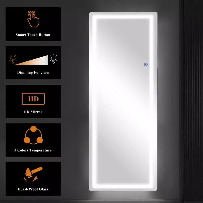 Miroir de salle de bain arqué 36x24 avec cadre en alliage d'aluminium, miroir mural HD à suspendre pour chambre à coucher, salon, entrée, argent