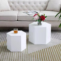 Okak Round Nesting Coffee Table Set of 2, Modern End Side Tables for Living Room/Office, Space-Saving Balcony Yard