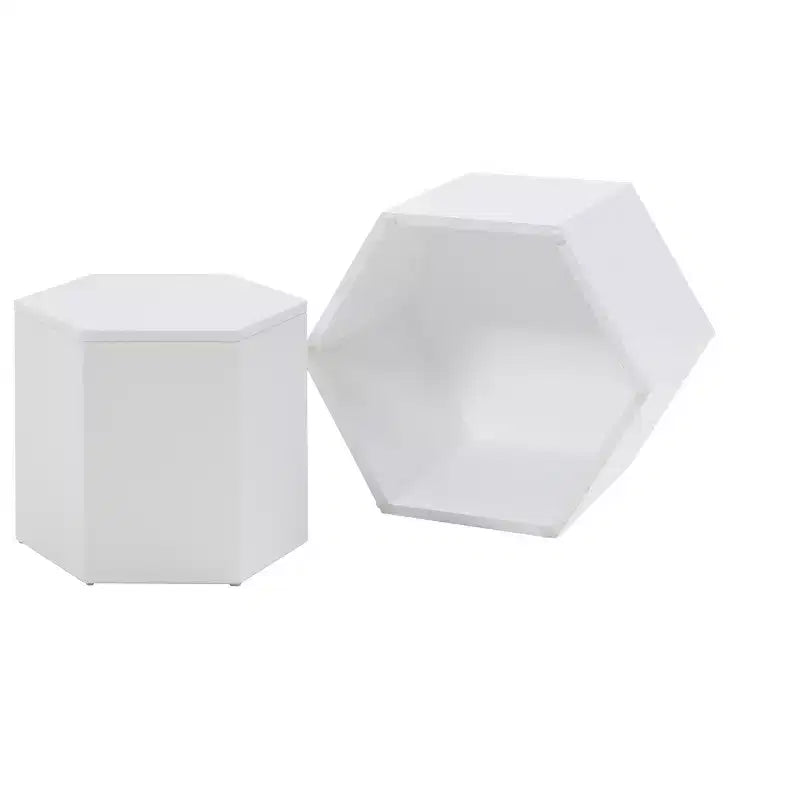 Table basse gigogne ronde Okak - Lot de 2, tables d'appoint modernes pour salon/bureau, gain de place balcon jardin