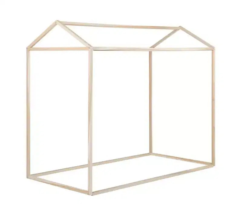 HomeStock 72.75 in.H Twin Size Brown with Basic Bed Frames made of Wood Bed Frame