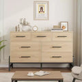 52 Wide Dresser, 7 Dresser for Bedroom, Wooden Closet Storage Chest, for Living Room, Bedroom, Entryway