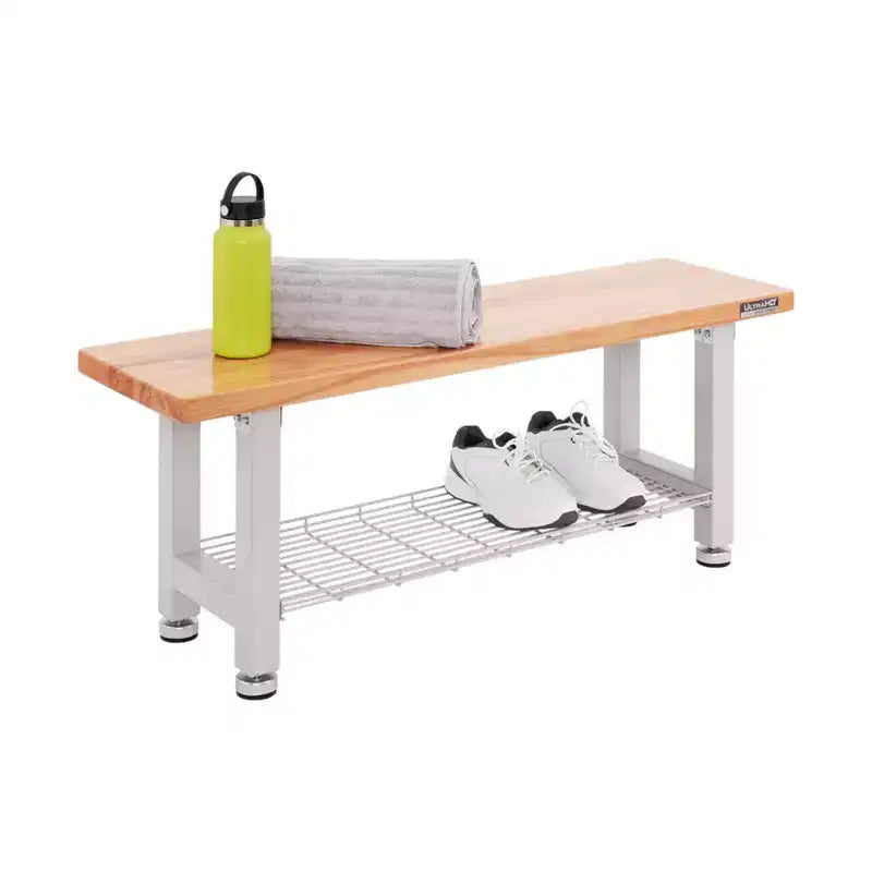 Banc en bois robuste Seville Classics UltraHD 48 po avec plateau en bois, granit