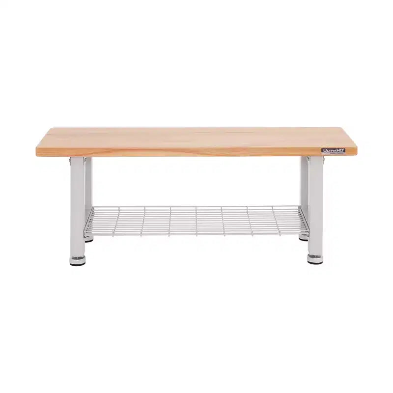 Banc en bois robuste Seville Classics UltraHD 48 po avec plateau en bois, granit