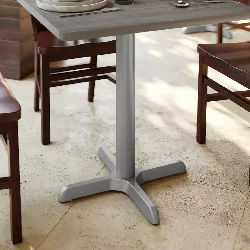 Flash Furniture Piètement de table de restaurant en X de 55,8 cm x 55,8 cm avec colonne de 7,6 cm de diamètre et de hauteur de table