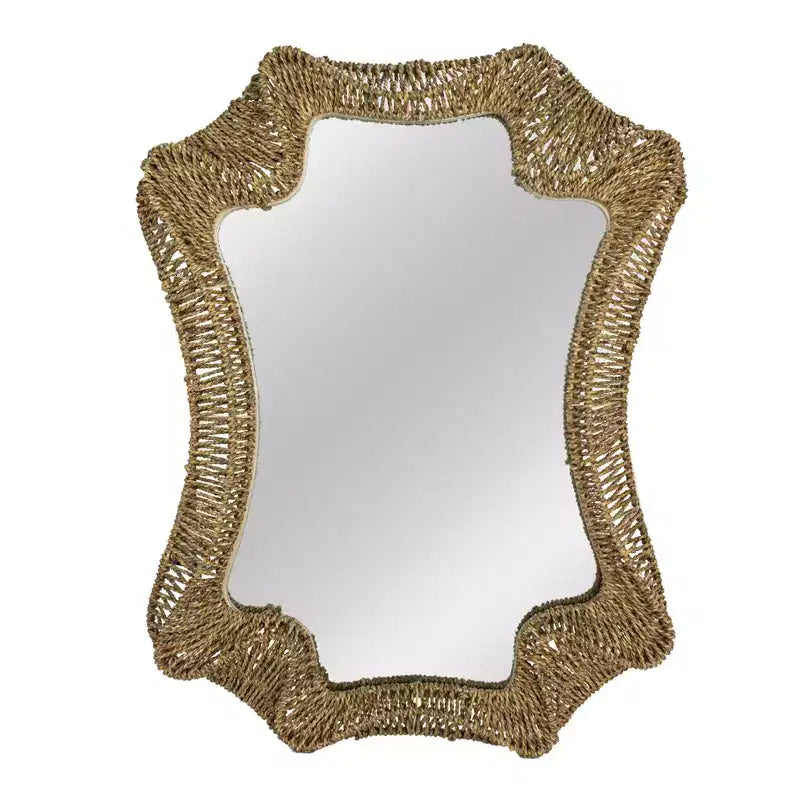 Miroir Mural Tressé en Massette Décoratif « Storied Home »