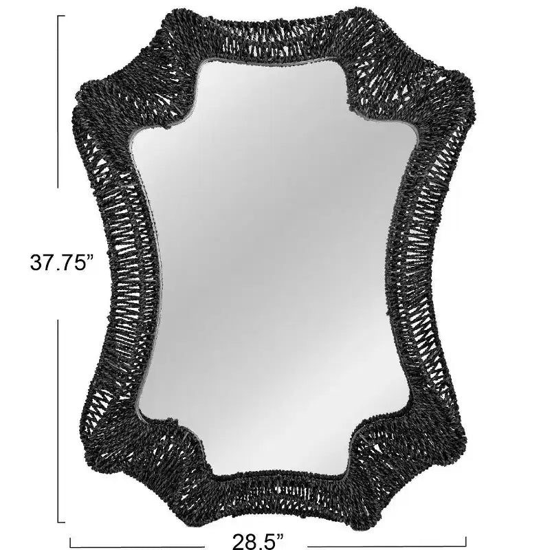 Miroir Mural Tressé en Massette Décoratif « Storied Home »