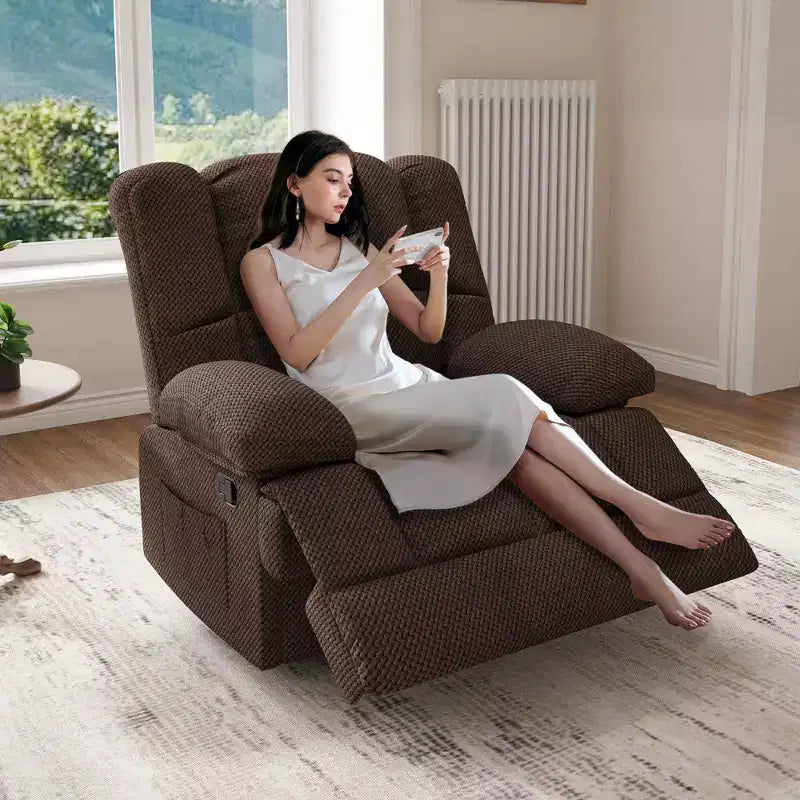Canapé inclinable pour fauteuil de salon pour adultes, couleur chocolat