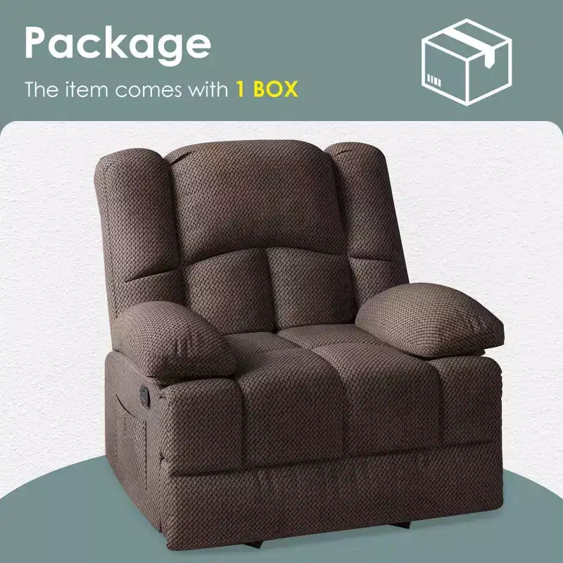 Canapé inclinable pour fauteuil de salon pour adultes, couleur chocolat