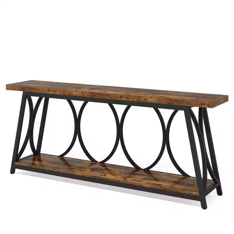 MAYEERTY Table console de 70,9 pouces de long avec pieds réglables, table d'appoint multifonctionnelle