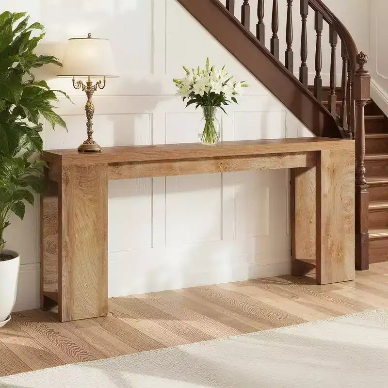 MAYEERTY Table Console Classique de Style Ferme, Plateau Épais, Construction Robuste