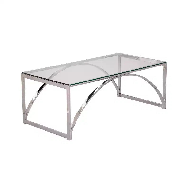 Table basse à plateau en verre Stevenly - anthracite - SEI