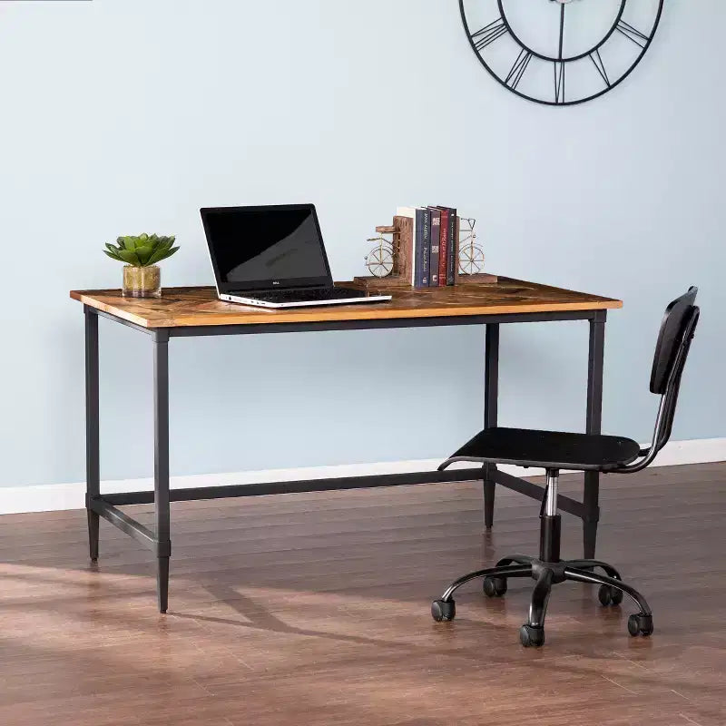 Bureau en bois recyclé Lawrenny - Naturel - SEI