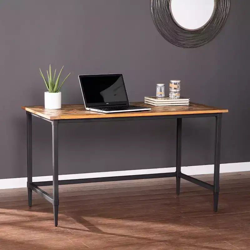 Bureau en bois recyclé Lawrenny - Naturel - SEI