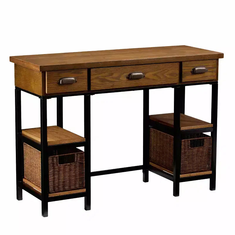 Mirada Desk with Drawers - Brown - SEI