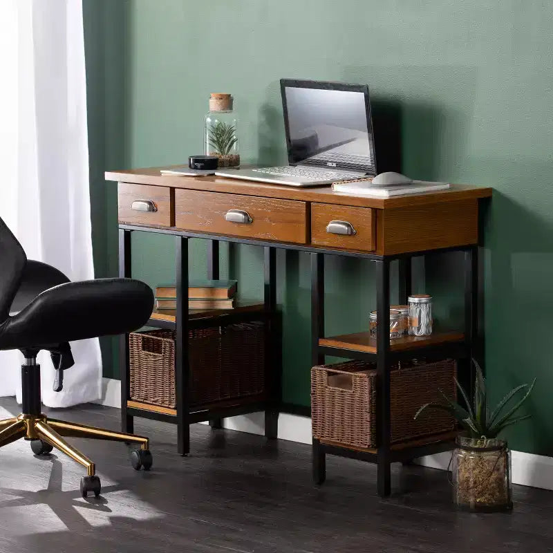 Bureau Mirada avec tiroirs - Marron - SEI