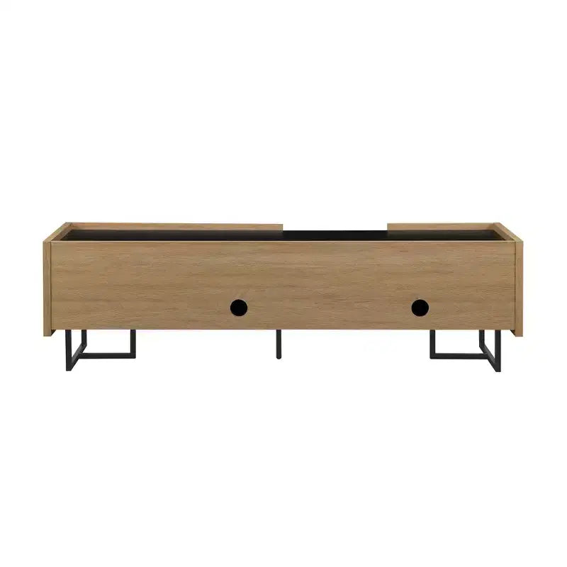 Meuble TV contemporain en bois GDFStudio Allen 63 avec rangements ouverts