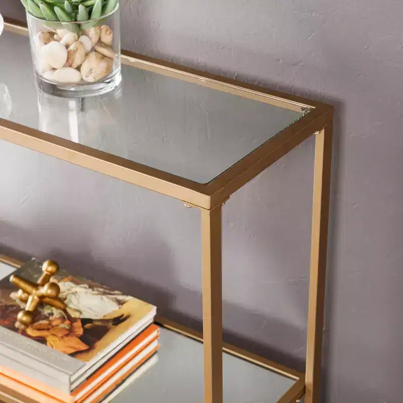 Console Horten Glam Étroite – Dorée – SEI