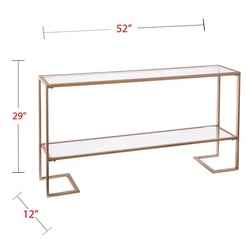 Console Horten Glam Étroite – Dorée – SEI