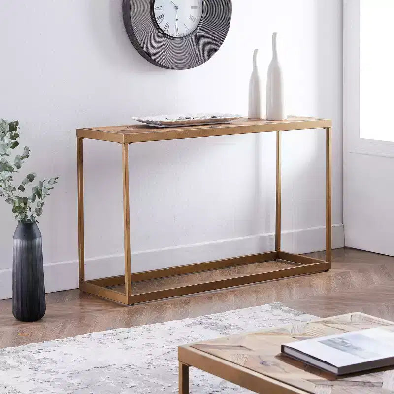 Console de table Dorville en bois de récupération - Naturel - SEI