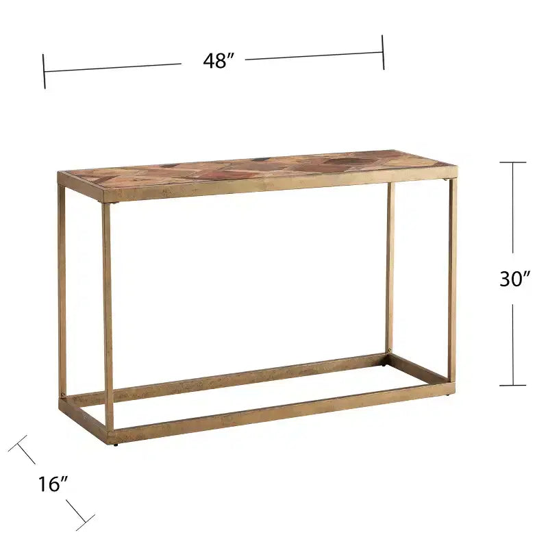 Console de table Dorville en bois de récupération - Naturel - SEI