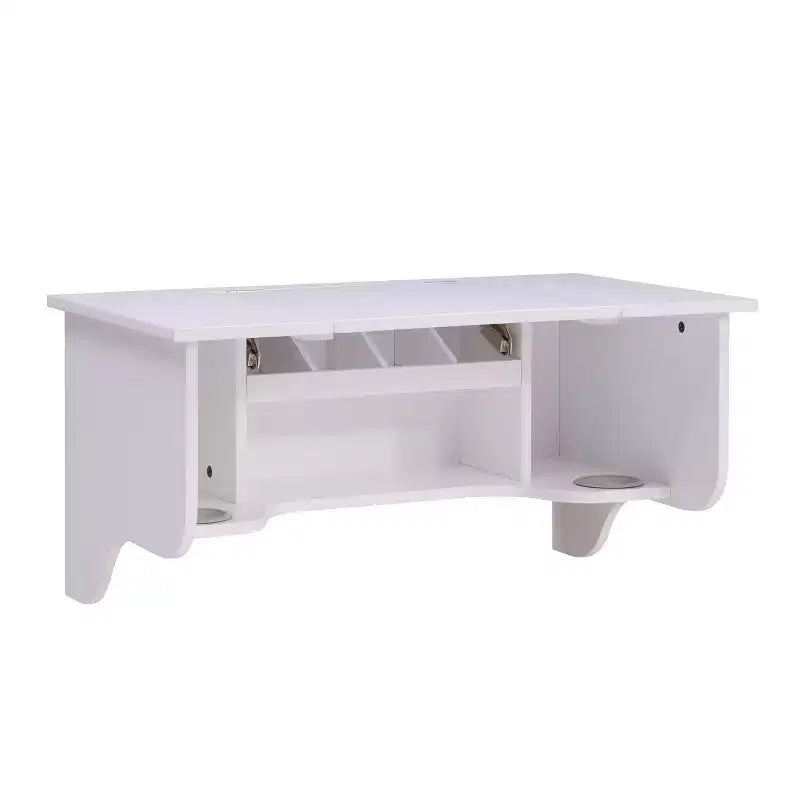 Étagère murale avec miroir de coiffeuse - Style transitoire - Blanc - SEI