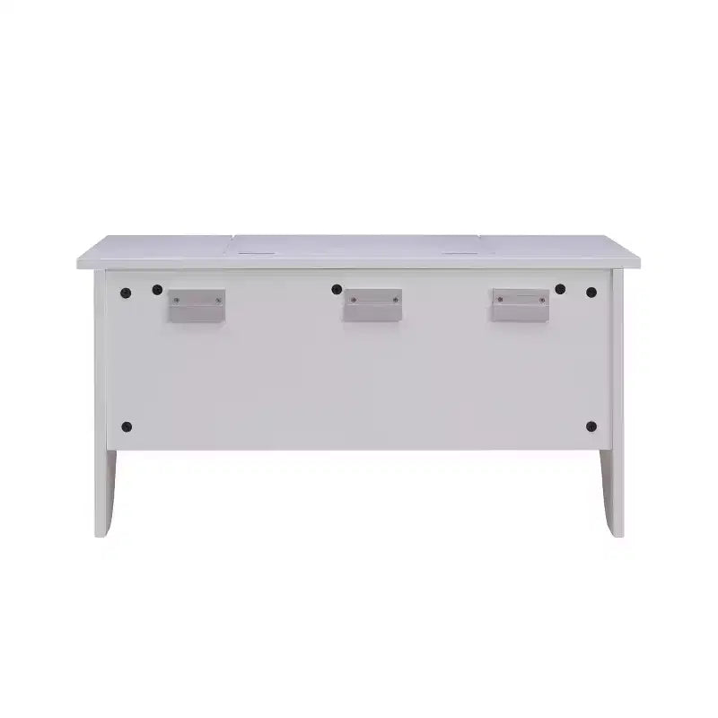Étagère murale avec miroir de coiffeuse - Style transitoire - Blanc - SEI