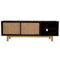 Carondale Sliding Door Media Stand - Brown - SEI
