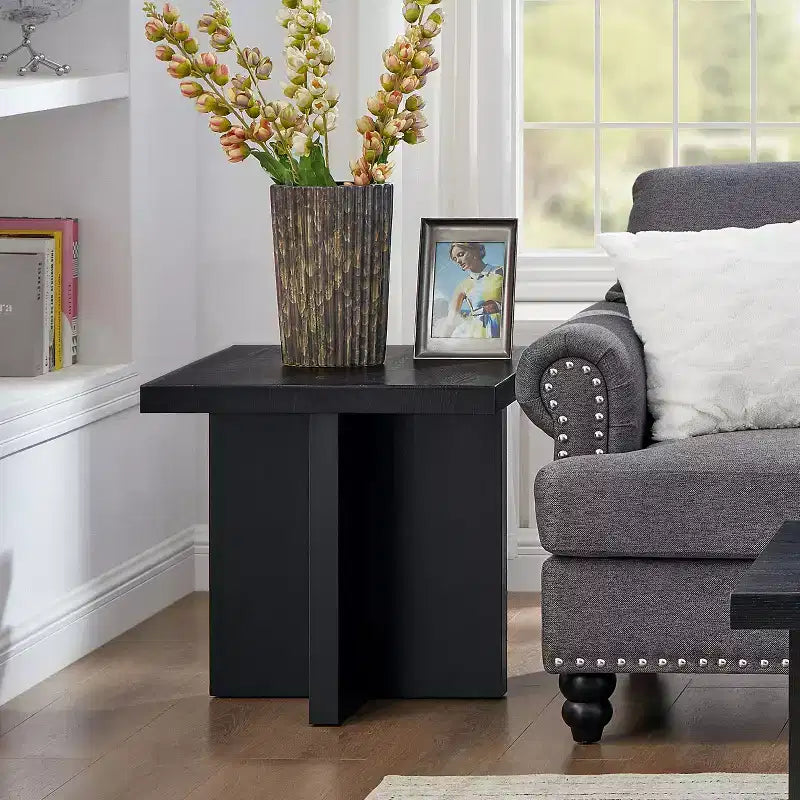 Table d'appoint carrée Roundhill Furniture Mchome, Table de chevet
