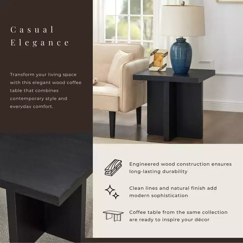 Table d'appoint carrée Roundhill Furniture Mchome, Table de chevet