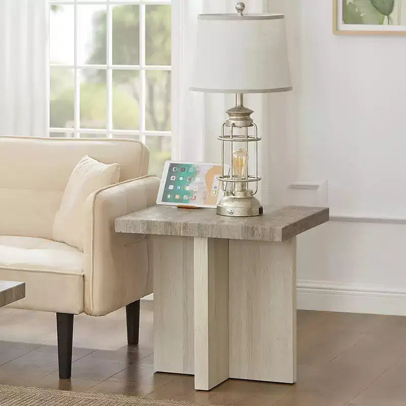 Table d'appoint carrée Roundhill Furniture Mchome, Table de chevet